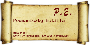 Podmaniczky Estilla névjegykártya